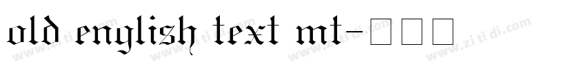 old english text mt字体转换